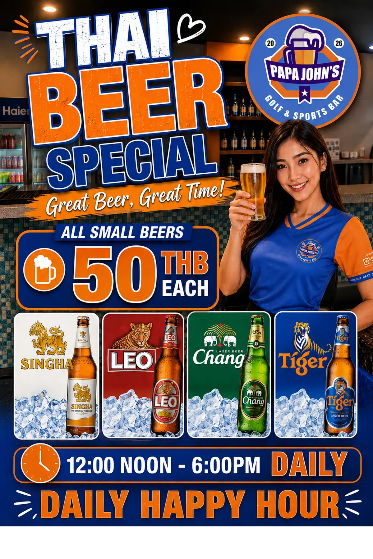 Daily Happy Hour 50 THB